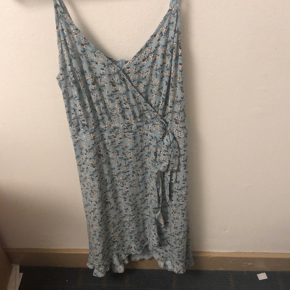 Cute summery blue wrap dress